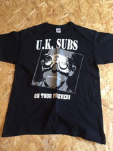 Vintage UK punk scene band uk subs on tour t-shirt with print on back size large
